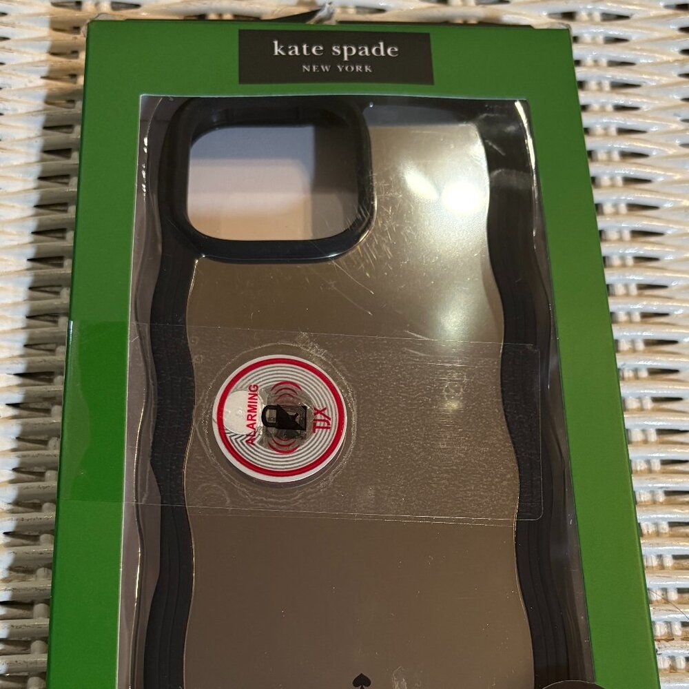 Kate Spade MIRROR iPhone 16 Pro Max Cell Phone Case BLACK Unisex MagSafe NEW